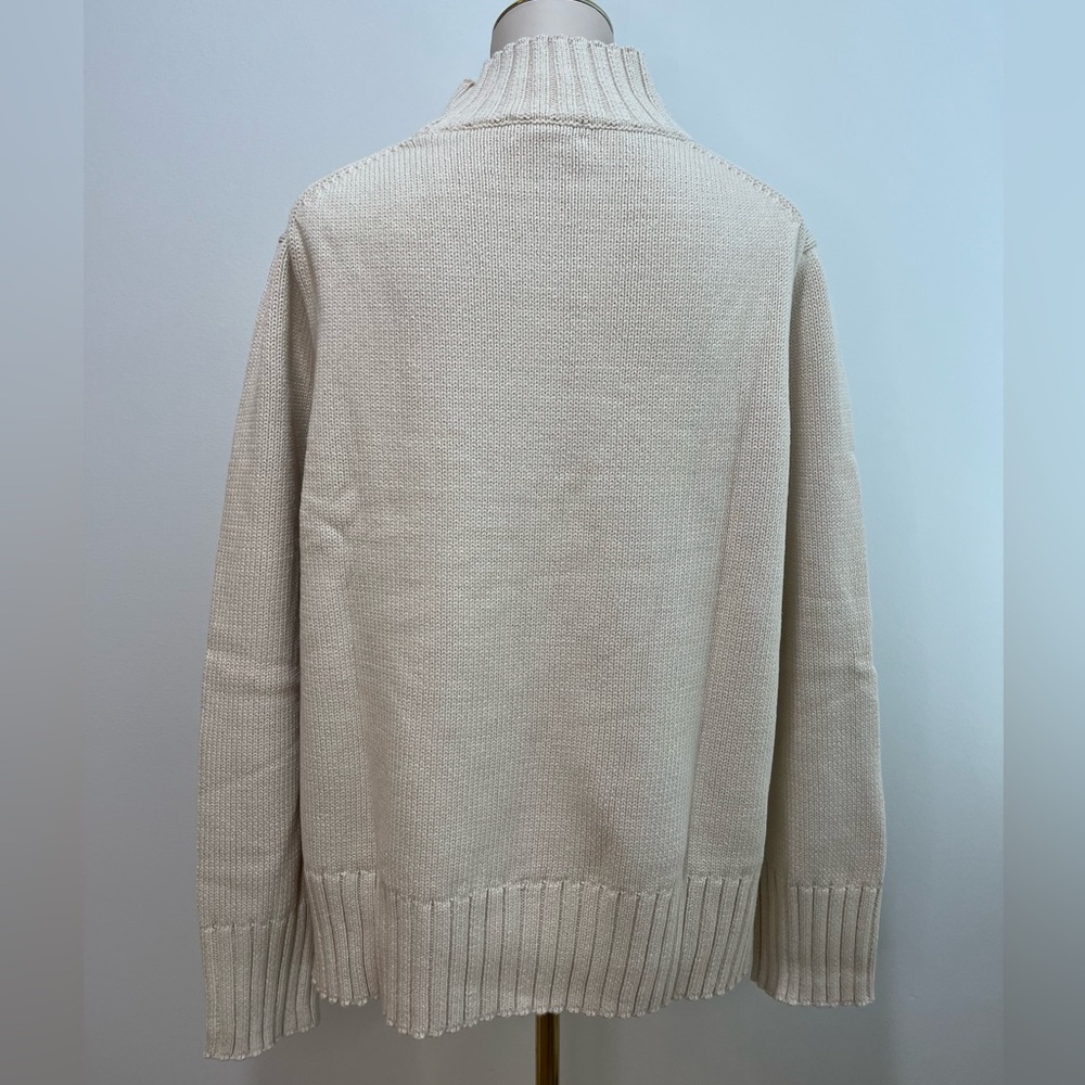 J.Crew Cotton turtleneck sweater in pale bone - Picture 5 of 10